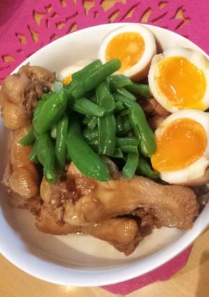 超簡単！鶏もも肉のさっぱり煮&半熟卵-レシピのメイン写真