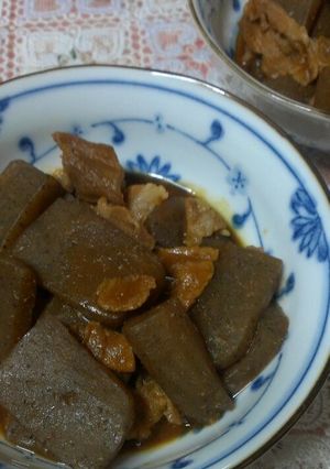 甘味噌さらり豚肉とコンニャクのどて煮風-レシピのメイン写真
