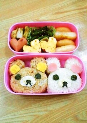 キャラ弁★リラックマ＆コリラのおにぎり-レシピのメイン写真