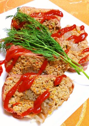 肉汁しみてる♥マロニー入りミートローフ♪-レシピのメイン写真