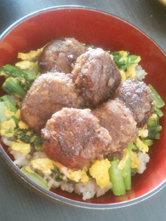 おから入り♪甘辛さばーグ丼-レシピのメイン写真