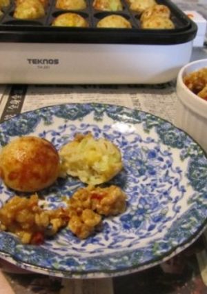 ピリ辛!肉味噌たこ焼き-レシピのメイン写真