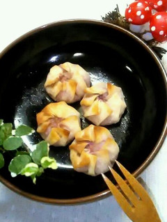 *トースターで紅ポテ餃子*-レシピのメイン写真