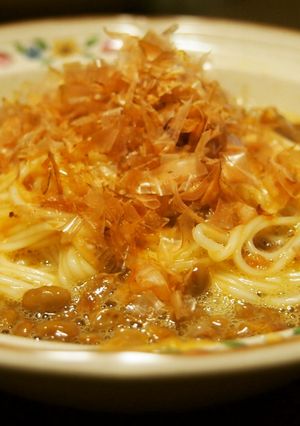 最短5分で完成！かまたま納豆そうめん☆-レシピのメイン写真