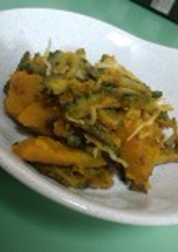ゴーヤとかぼちゃのごま油炒め-レシピのメイン写真