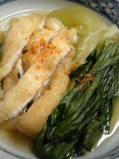 うすあげとチンゲン菜のオイスターソース煮-レシピのメイン写真