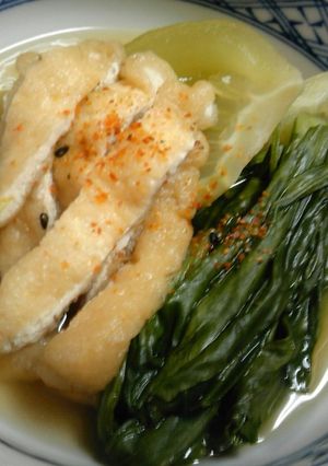 うすあげとチンゲン菜のオイスターソース煮-レシピのメイン写真