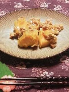かんたん♪10分で【かぼちゃのそぼろ煮】-レシピのメイン写真