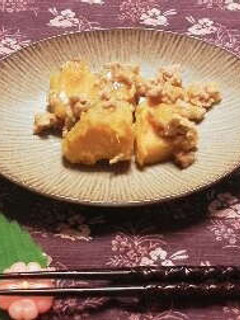 かんたん♪10分で【かぼちゃのそぼろ煮】-レシピのメイン写真
