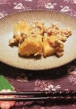 かんたん♪10分で【かぼちゃのそぼろ煮】-レシピのメイン写真