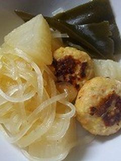 マロニー入り大根と鶏つくねの煮物-レシピのメイン写真