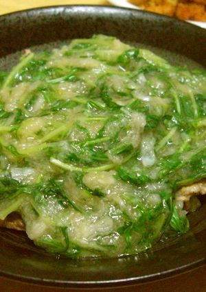 水菜と大根おろしあん豚肉のせ-レシピのメイン写真