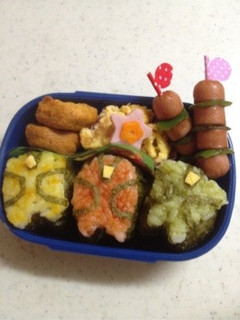 キャラ弁☆ウィザード(赤・黄・緑)-レシピのメイン写真