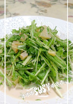 子供もパクパク苦みを感じない水菜のサラダ-レシピのメイン写真