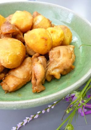 新鮮!栗と鶏の甘酢炒め-レシピのメイン写真