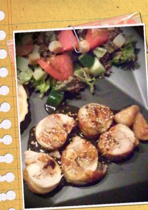 ロールチキンの和風ソース-レシピのメイン写真