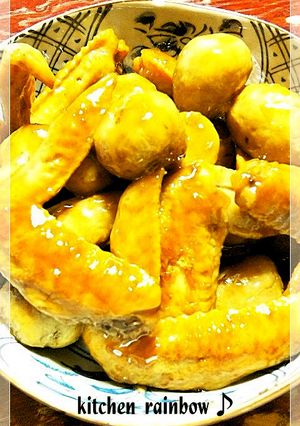 秋味☆手羽先と里芋のこっくり照り煮-レシピのメイン写真