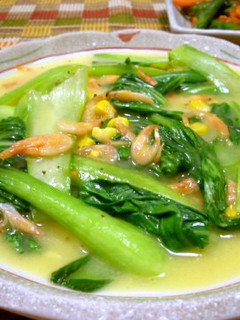 カップースープで簡単♪青梗菜のクリーム煮-レシピのメイン写真