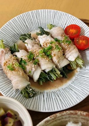 せいろで簡単♪水菜の豚巻き-レシピのメイン写真