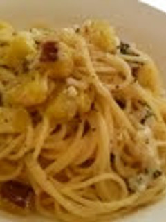 *さつまいもと明太子の豆乳秋パスタ*-レシピのメイン写真