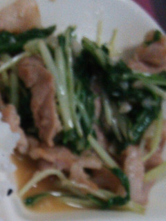 激ウマ豚肉とみず菜の塩麹炒め-レシピのメイン写真