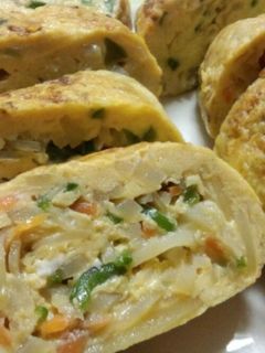 懐かしい味の野菜卵焼き-レシピのメイン写真