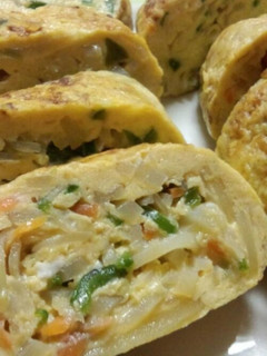 懐かしい味の野菜卵焼き-レシピのメイン写真