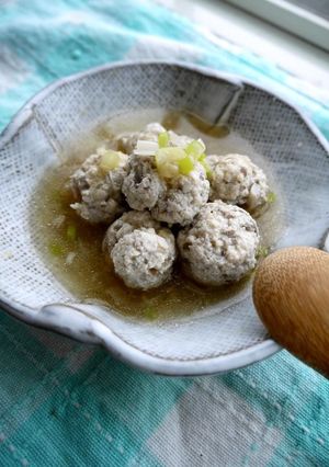 舞茸入りの鶏団子♡ネギ生姜あん♡-レシピのメイン写真