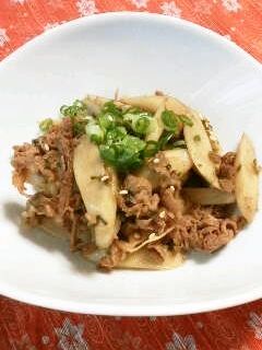【牛肉とごぼうの甘辛炒め】-レシピのメイン写真