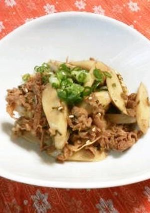 【牛肉とごぼうの甘辛炒め】-レシピのメイン写真
