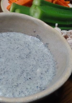 塩麹と黒ゴマ入りの豆腐ソース-レシピのメイン写真