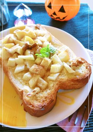 塩胡桃×林檎と蜂蜜の　ミルキートースト-レシピのメイン写真