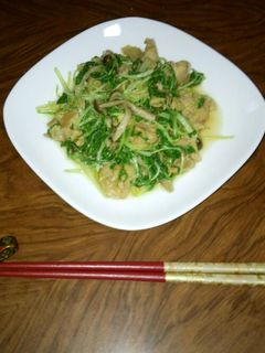 水菜と鶏肉の炒め煮-レシピのメイン写真