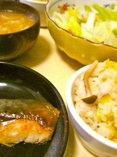 しめじとサツマイモの炊き込みご飯-レシピのメイン写真