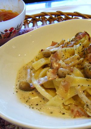 簡単！　秋のヘルシーきのこクリームパスタ-レシピのメイン写真