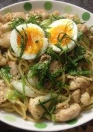 塩麹de☆塩鶏親子パスタ-レシピのメイン写真