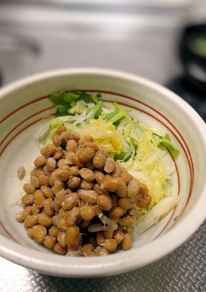 白菜とせりと納豆の和え物-レシピのメイン写真