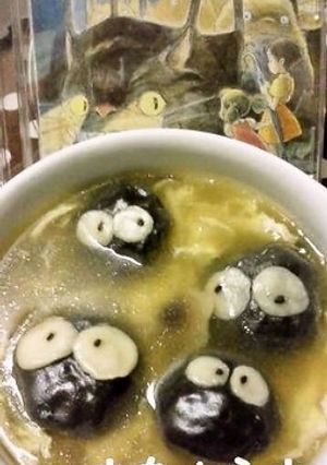 【ジブリ】＊真っ黒くろすけ水餃子＊-レシピのメイン写真