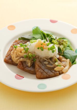 こんにゃくステーキ　きのこソース-レシピのメイン写真
