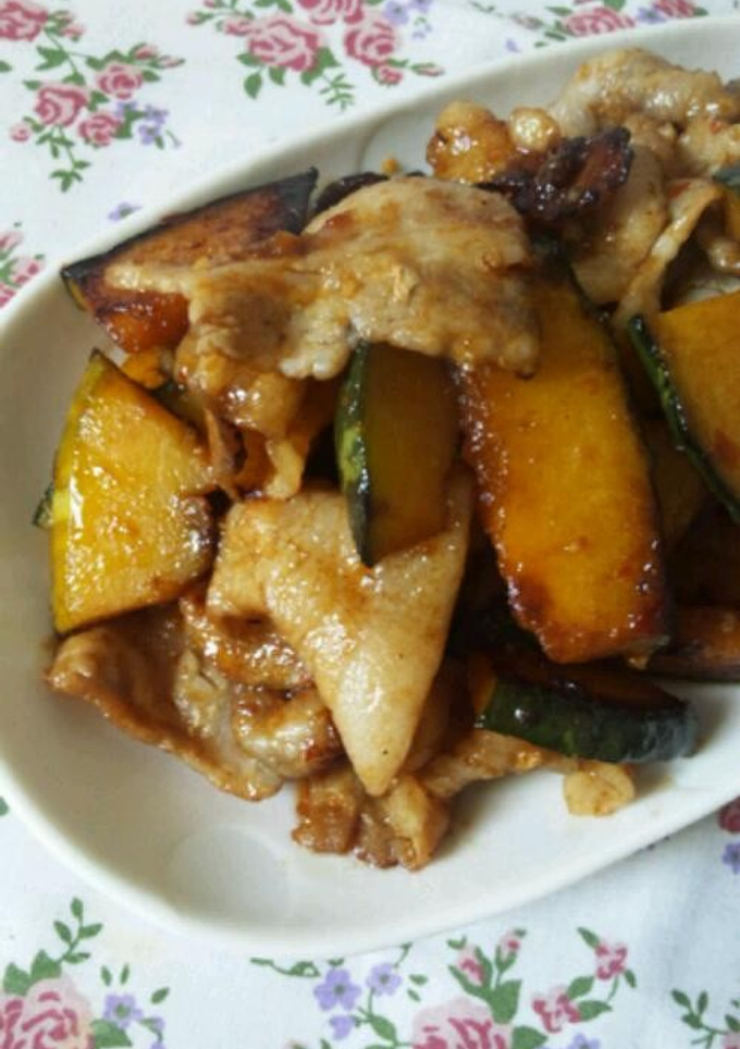 かぼちゃと豚肉のうま辛炒め-レシピのメイン写真