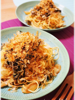 ✽カリカリ雑魚と高菜の✧¨♡和風パスタ✽-レシピのメイン写真