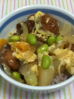 冷凍から揚げを使ったカンタンたまご丼-レシピのメイン写真