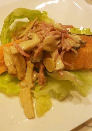 サーモンソテーきのこソースかけ-レシピのメイン写真