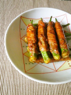 オクラの豚肉巻き-レシピのメイン写真