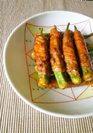オクラの豚肉巻き-レシピのメイン写真