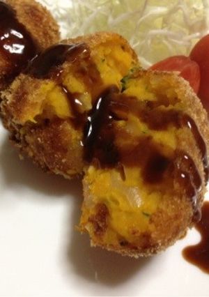 【キッチンママ】のかぼちゃコロッケ！-レシピのメイン写真