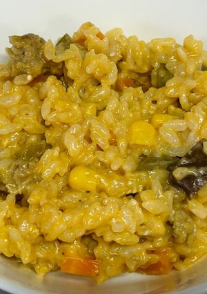 余りカレーリメイク！カレーミルクリゾット-レシピのメイン写真