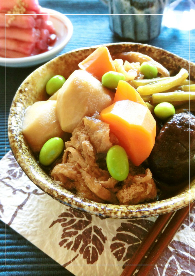 芋の茎入り野菜の煮物　黒糖使用-レシピのメイン写真