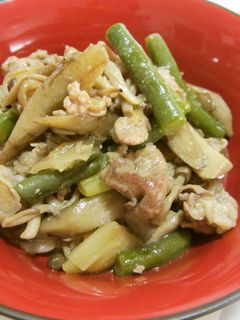 エリンギとごぼうと豚肉のこっくり味噌煮-レシピのメイン写真