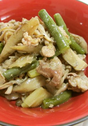 エリンギとごぼうと豚肉のこっくり味噌煮-レシピのメイン写真